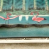 Painted ceramic ashtray "pink flamingo" Florida, 1960