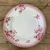 Lot of 6 plates in porcelain of Gien model Pomponnette