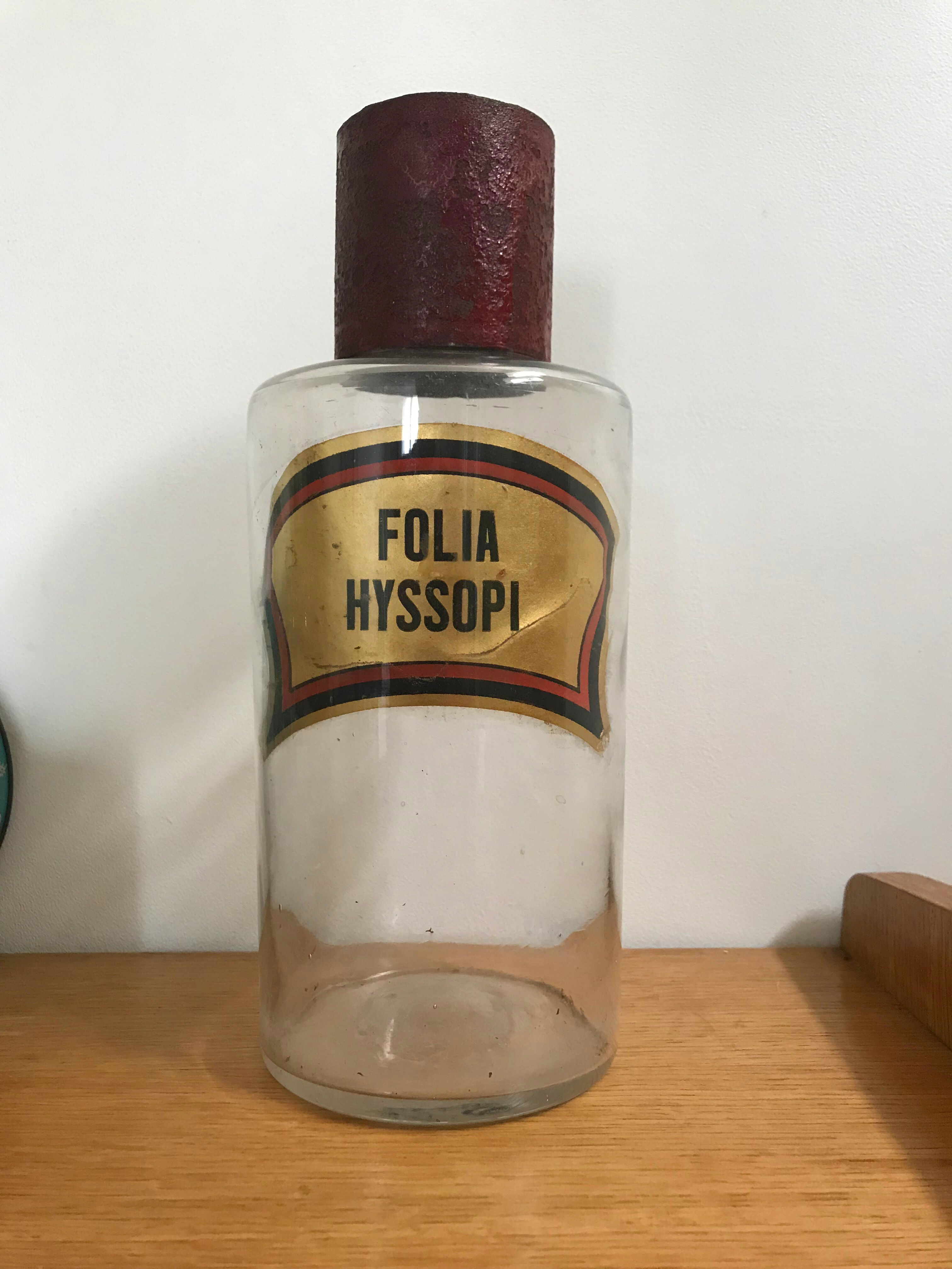 Old bottle of pharmacy XIX