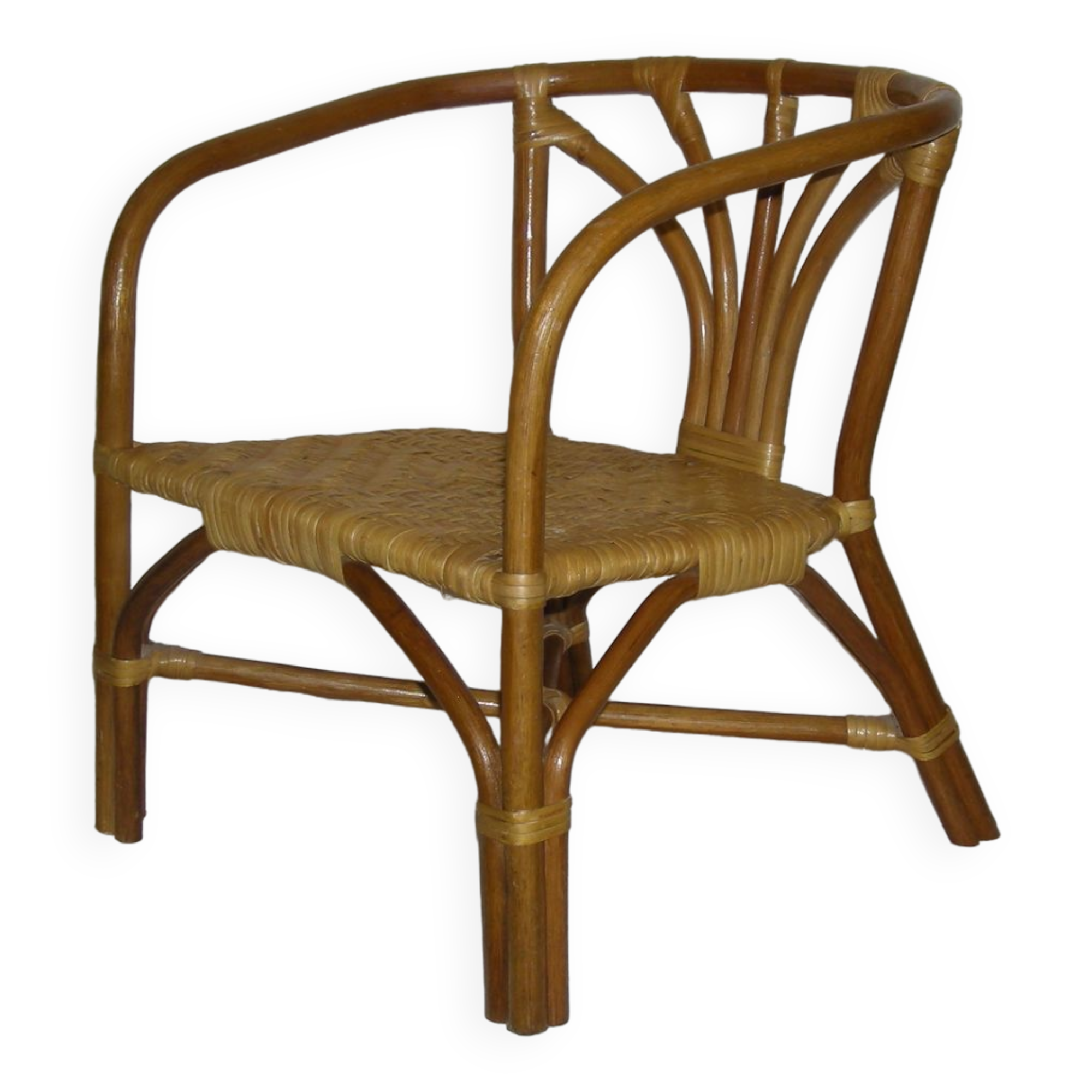 Rattan bamboo armchair child of the 50s - 60s