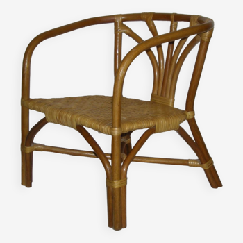 Fauteuil bambou rotin enfant des années 50 - 60