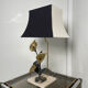 Lampe florale bronze 1970
