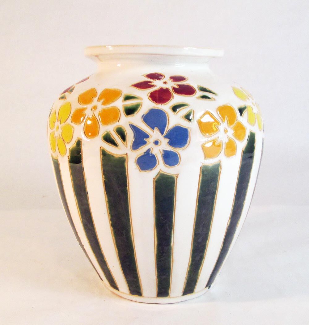 Colorful ceramic vase