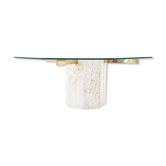 Coffee table travertine and metal Artedi