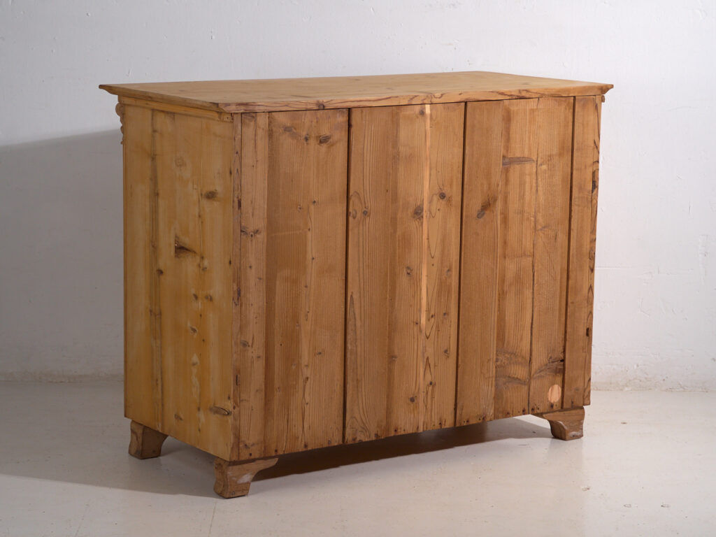 Antique solid pine chest of drawers – European rustic carved chest of drawers – circa 1900