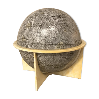 Globe terrestrial moon metal replogle world map 1969
