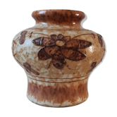 Vase en grès céramique années 60-70 signé