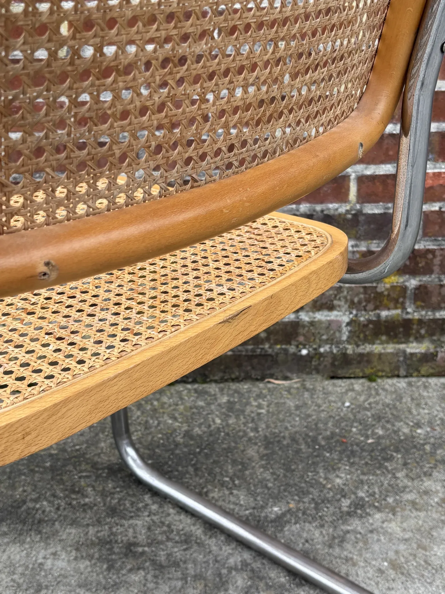 Cesca design chair model b32 in chrome