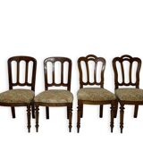 Ensemble de quatre chaises de style Umbertine