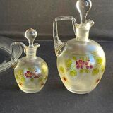 Non-selfish night service - art nouveau - hand-decorated satin blown crystal