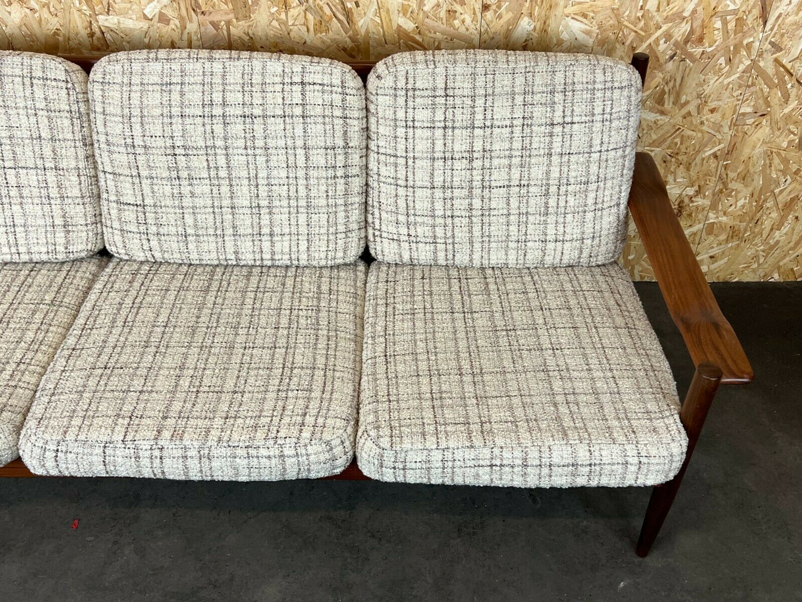 60s 70s teak sofa 3 seater couch seating set Danish Modern Design Denmark