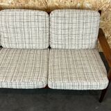 60s 70s teak sofa 3 seater couch seating set Danish Modern Design Denmark
