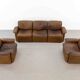 Canapé modulable De Sede DS-12 en cuir cognac, années 70
