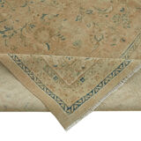 Handmade oriental 1980s 294 cm x 407 cm beige wool carpet