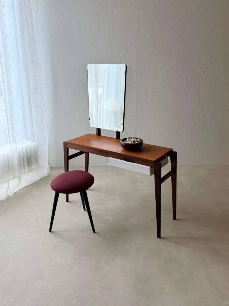 Vintage mahogany teak dressing table 1960s
