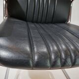 Martin Stoll set of 4 leather dining/conference chairs by Prof. Karl Dittert