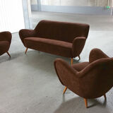 Lounge sofa 2 armchairs organic year 50