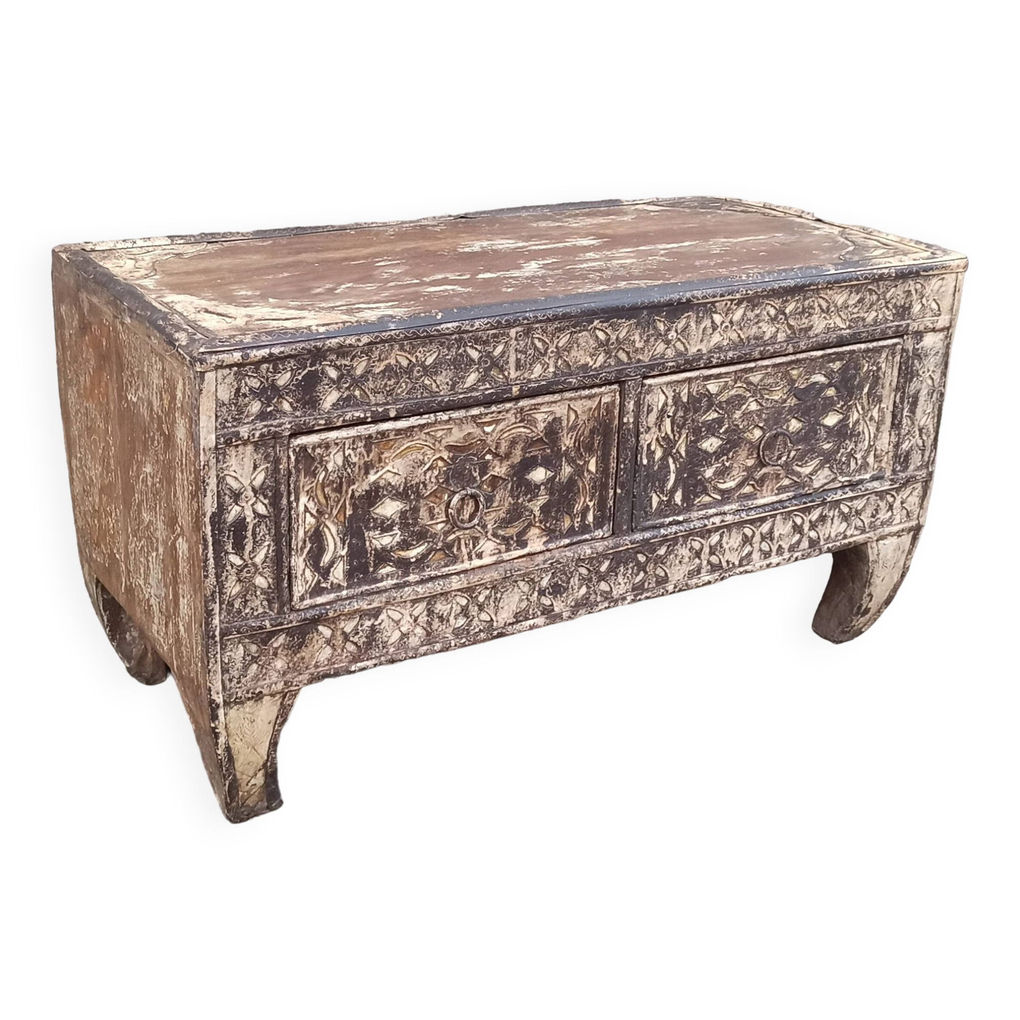 Small old chest with two drawers