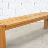 Vintage solid elm bench for Maison Regain