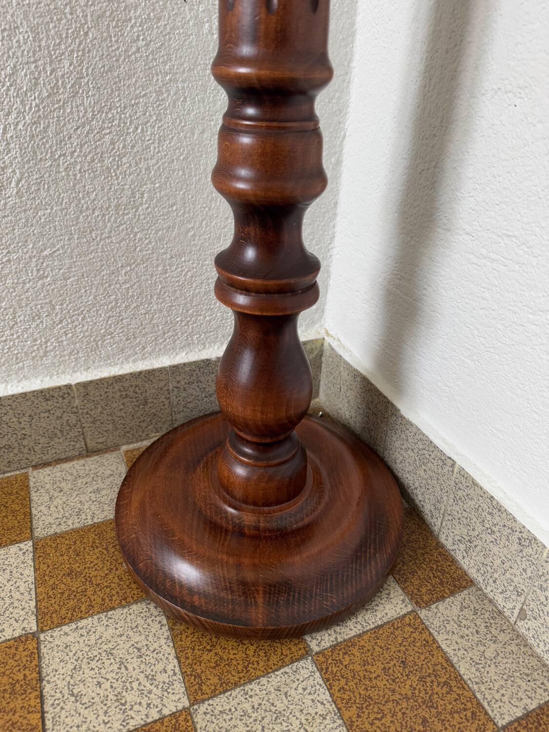 Vintage carved wooden column