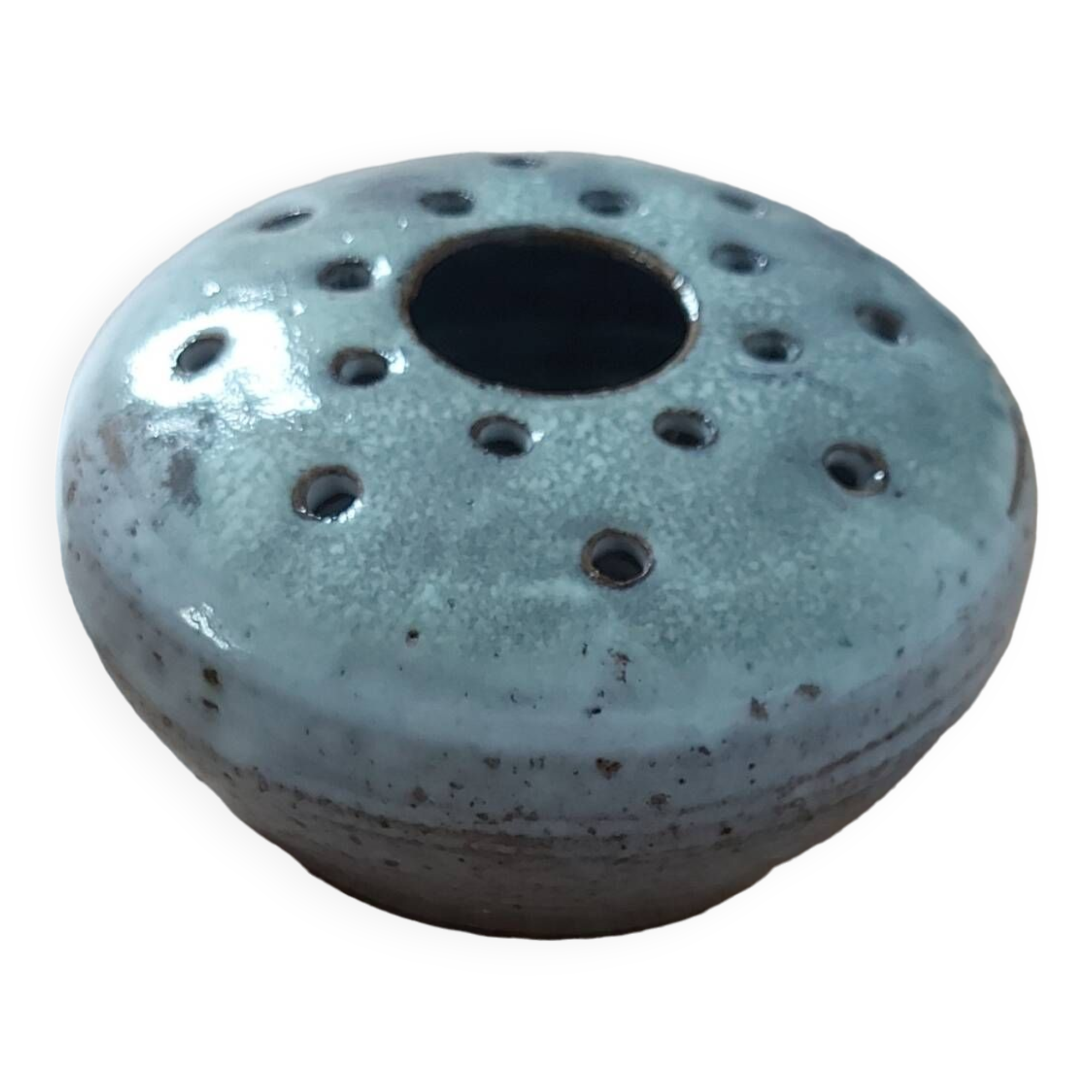 Signed ceramic flower pick