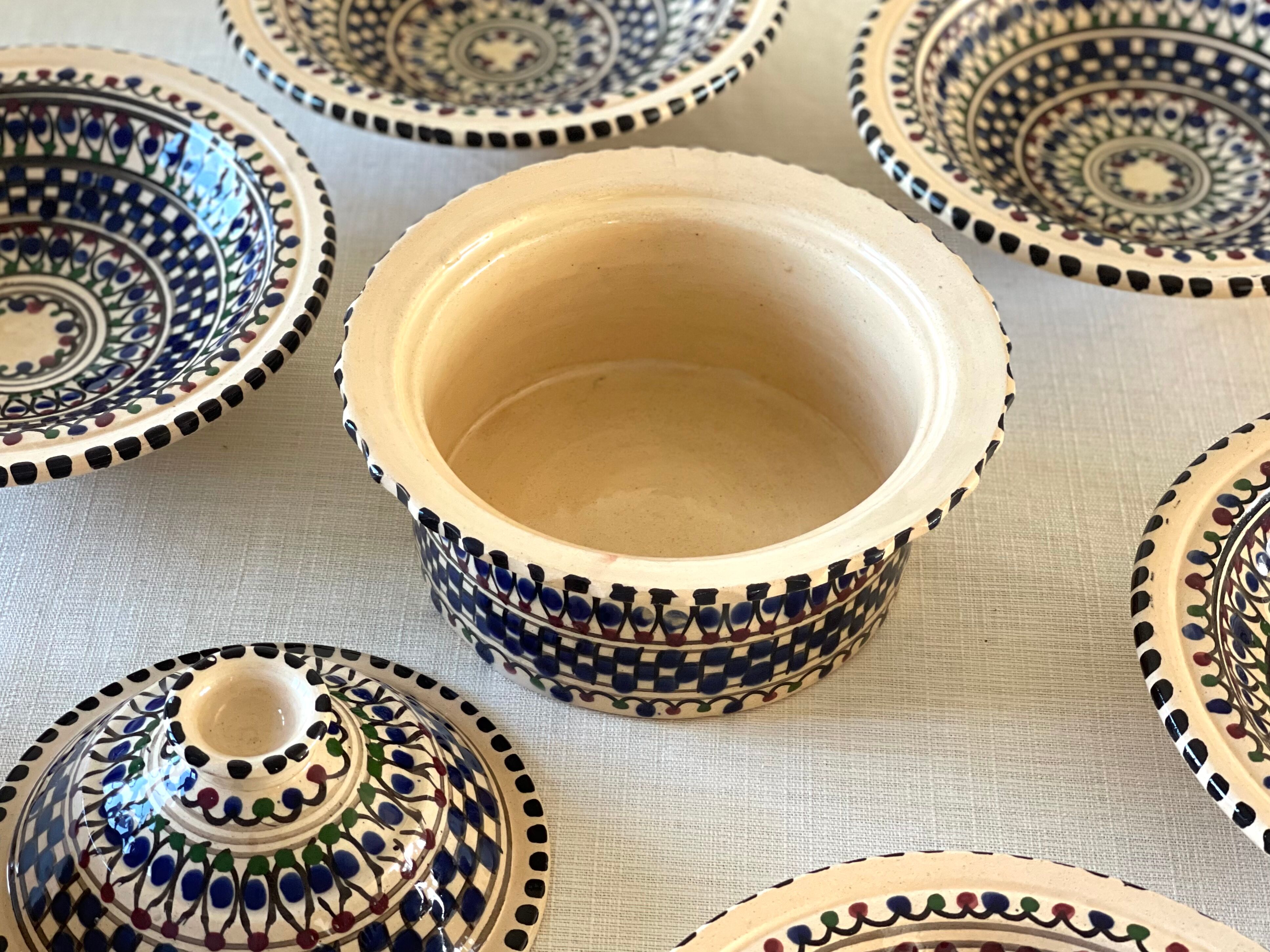 Artisanal Moroccan Dish Service 8 pieces