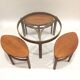 Teak and glass coffee table