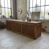 XL oak counter, trade furniture with multi-drawers