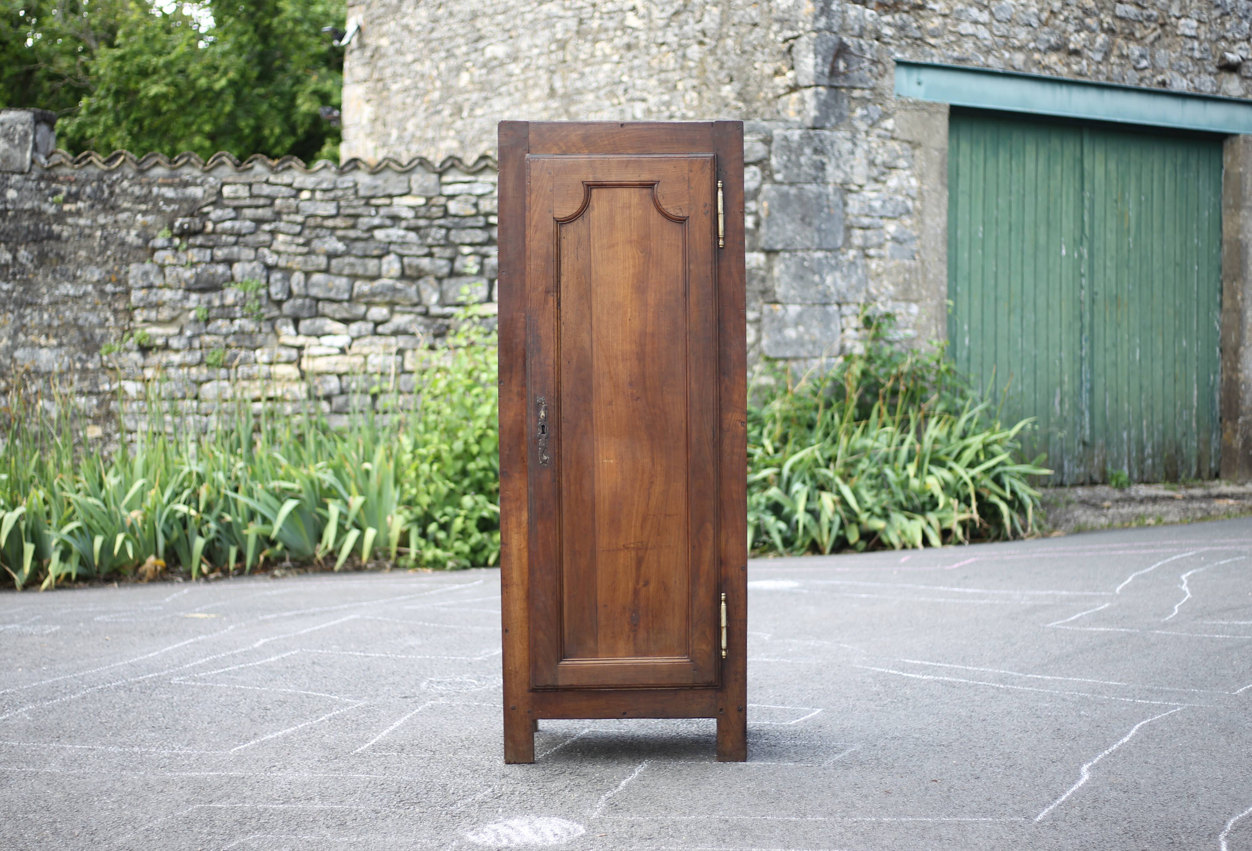 Old wardrobe, 1-door wooden wardrobe, old hosiery, storage unit, brutalist, 19th century