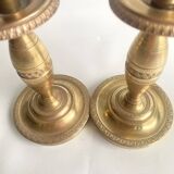 2 brass lamps