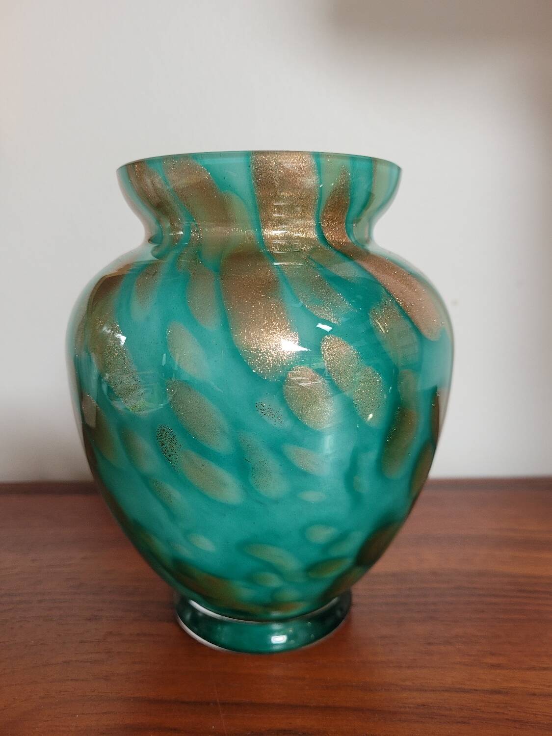 Vase La Rochère en verre et or