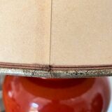 Red ceramic table lamp