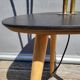 Three-light painter's table lamp in brass from the 1950s.