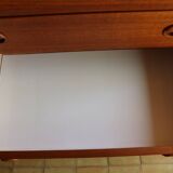 Teak veneer chest of drawers