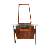Ebonized Beech Hallway Console with Mirror, Ital