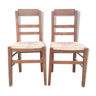 Vintage oak chairs mulched