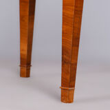 Restored biedermeier walnut writing desk, revived polish, czechia, 1830s