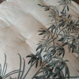 2 poufs en rotin vintage des années 70-80