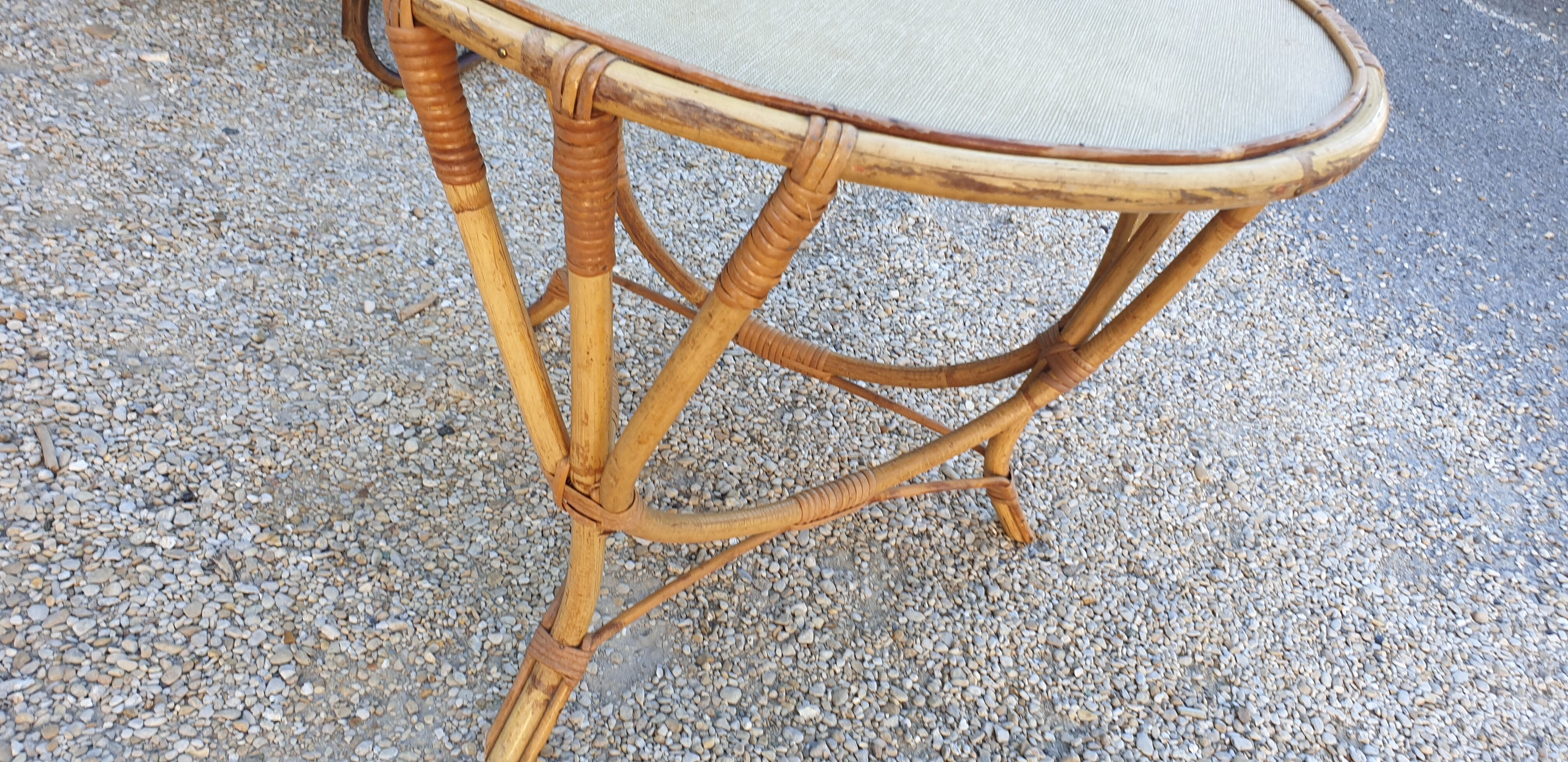 Rattan coffee table 1960