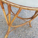 Table basse rotin  1960