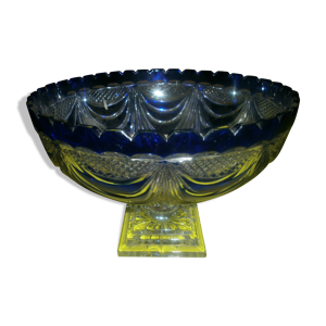 Coupe en cristal de Lorraine bleu