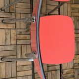 Pair of red Formica chairs Roc 1960