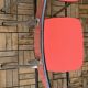 Pair of red Formica chairs Roc 1960