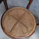 Set of 3 quality canned chairs of FISHEL brand