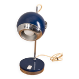 Lampe de table bleue vintage des années 70 mod "Eye Ball" Design Goffredo Reggiani