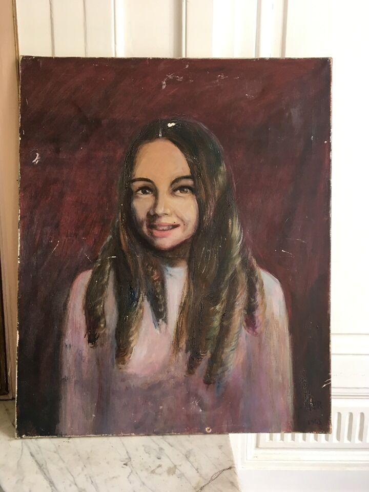 Vintage oil portrait