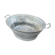 Vintage galvanized zinc basin 65 liters