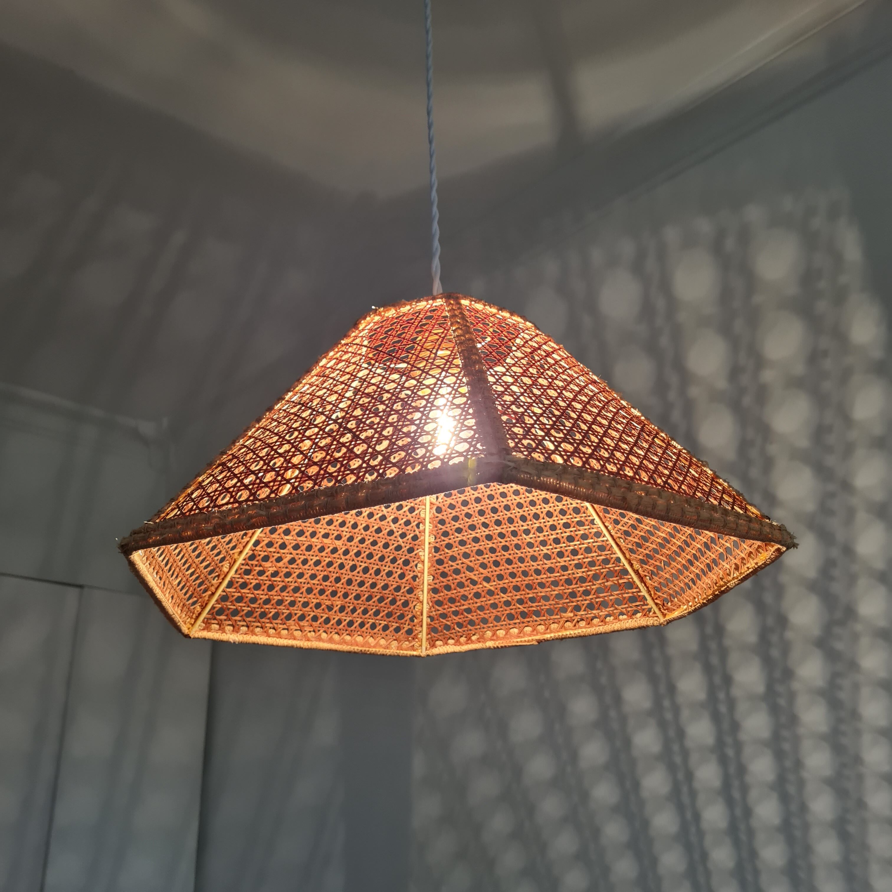 Vintage canning rattan suspension