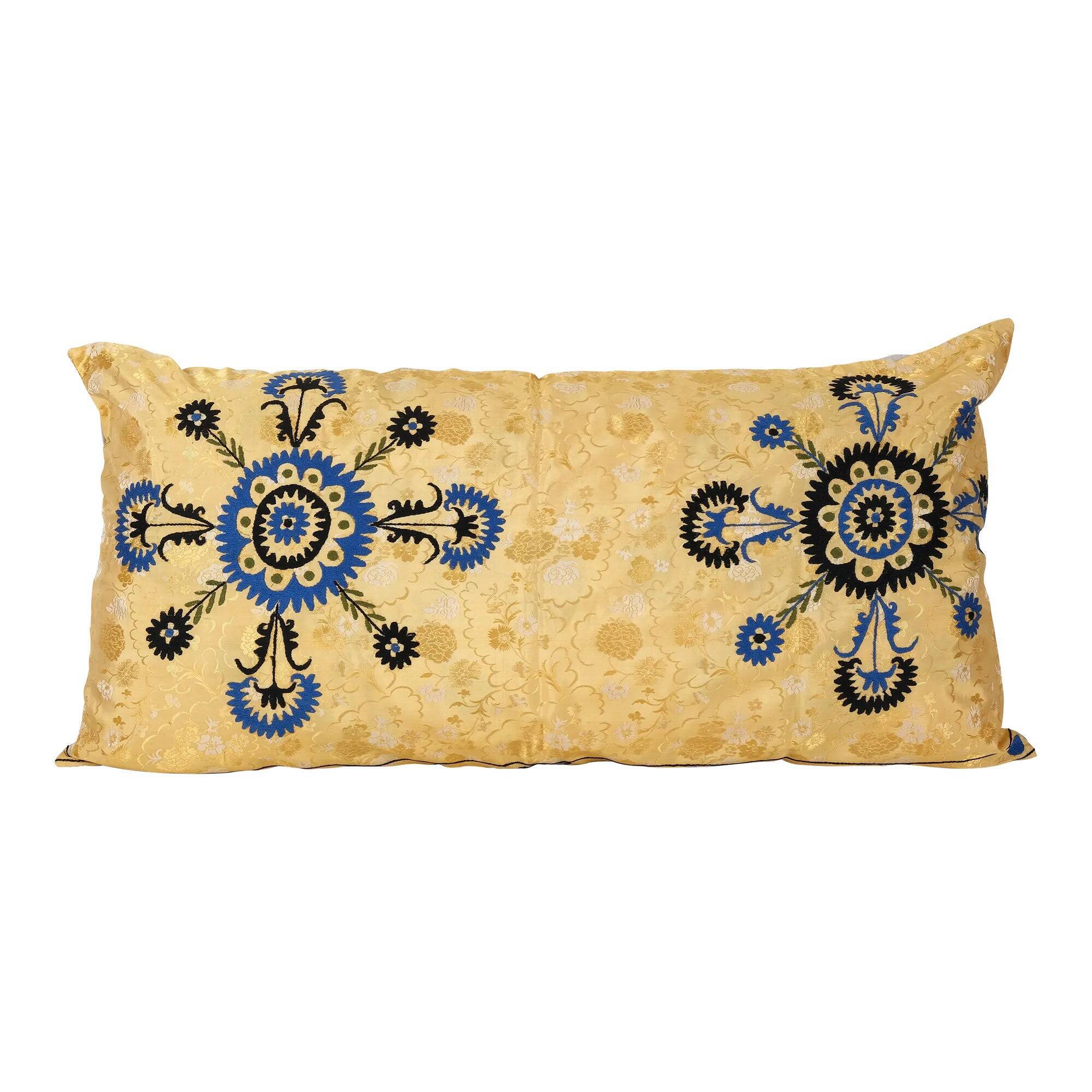 Vintage embroidered cushion cover 109x58 cm