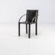 Carlo Bartoli black leather dining chair for Matteo Grassi set/4